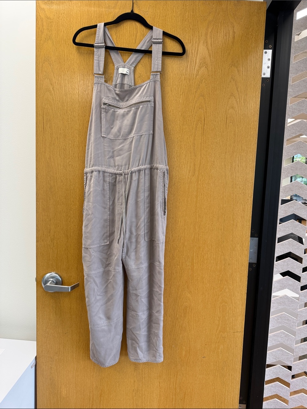 Aritzia Women’s Light Gray Utility Overalls Jumpsuit